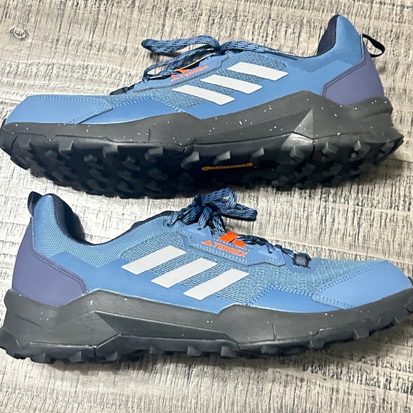 Adidas Terrex AX4 Blue Sneakers with Orange Highlights
